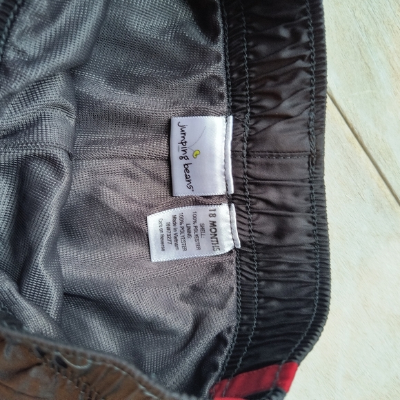 Jumping Beans Baby Boys Nylon Jogger Pants Gray Red Size 18 Months - Picture 3 of 5